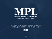 Tablet Screenshot of mpllaw.ca